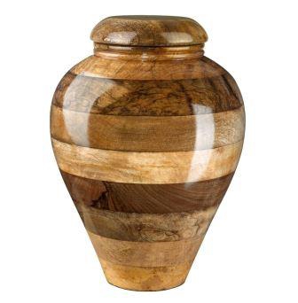 Urna drewniana dla osoby dorosłej, urna mango, urna ręcznie toczona