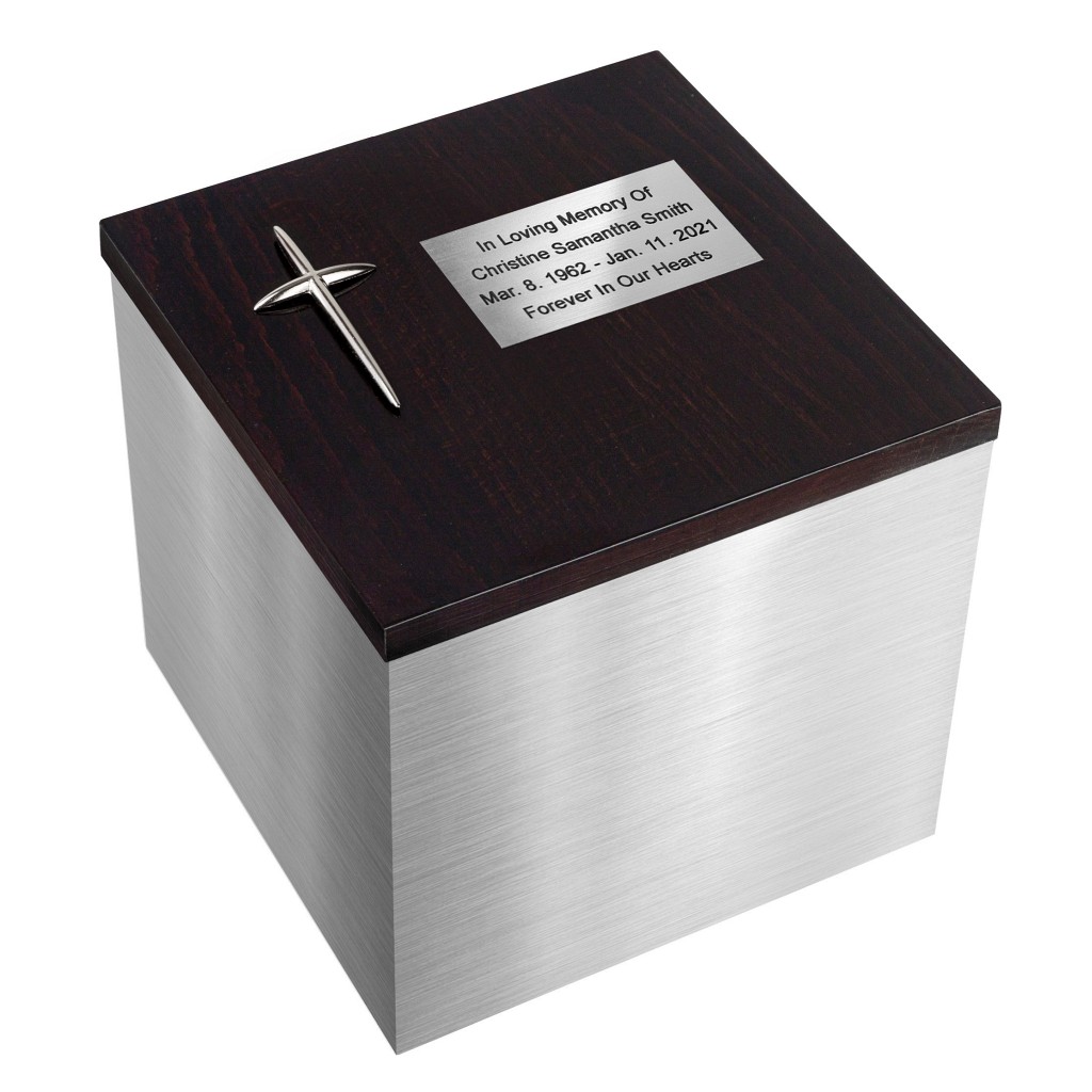 pudełko z krzyżem, urna z krzyżykiem