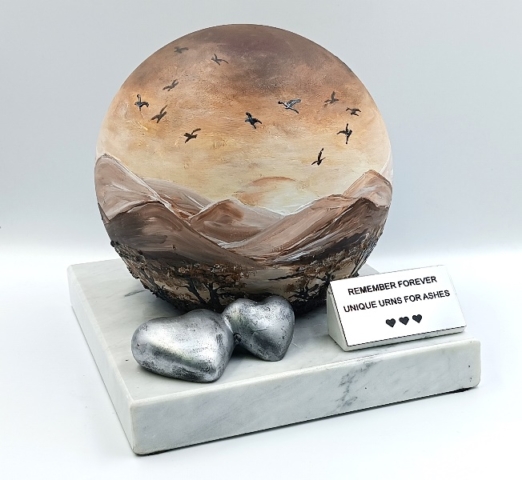 zachód słońca urna ekskluzywna urna pogrzebowa