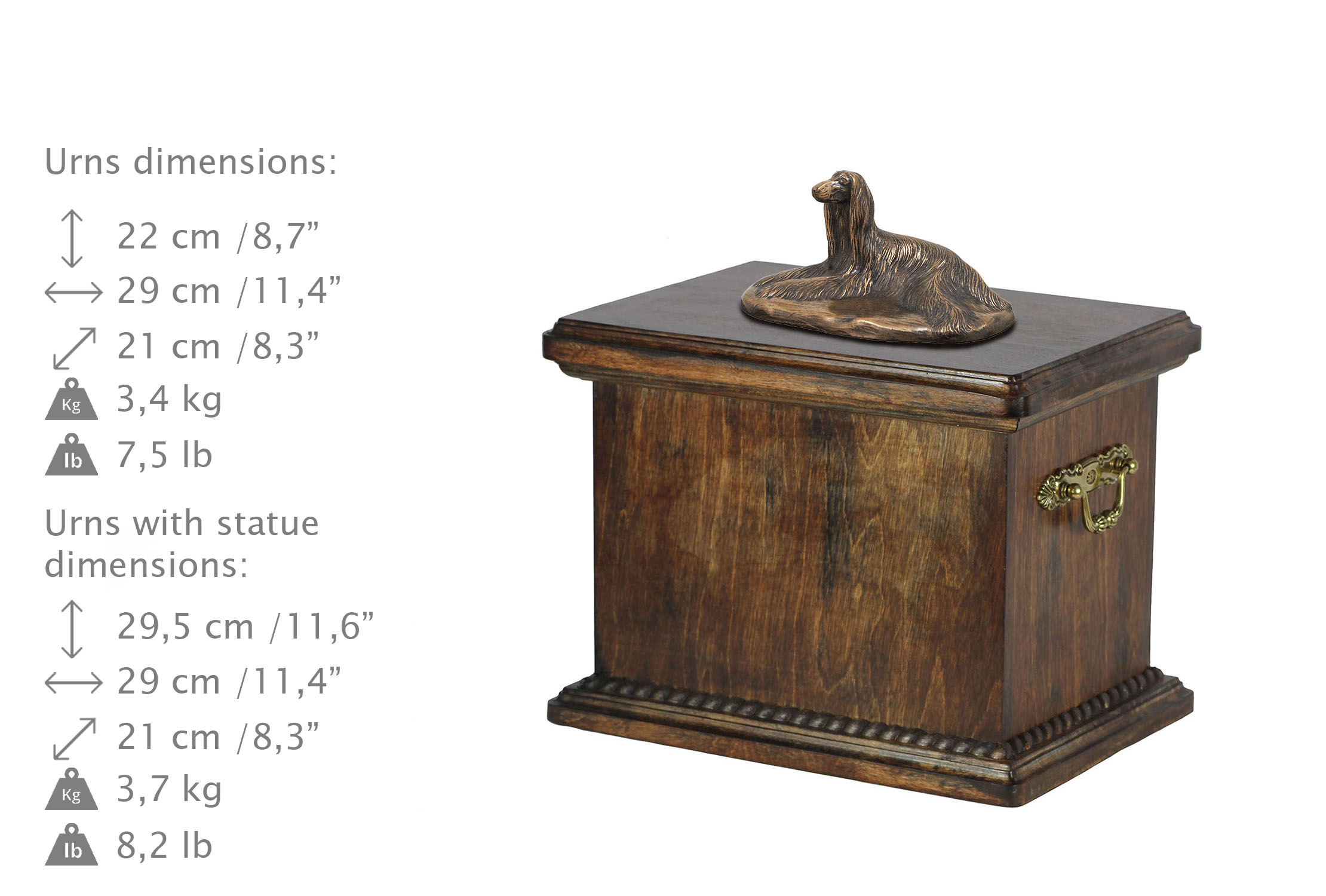 Chart Afgański urna dla psa