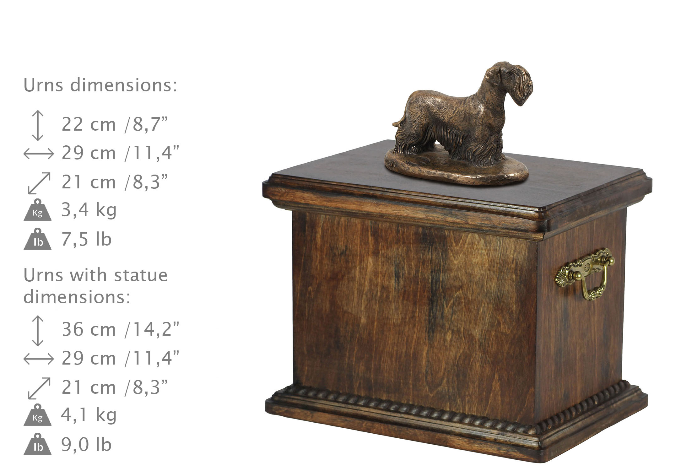 Terrier Czeski urna dla psa