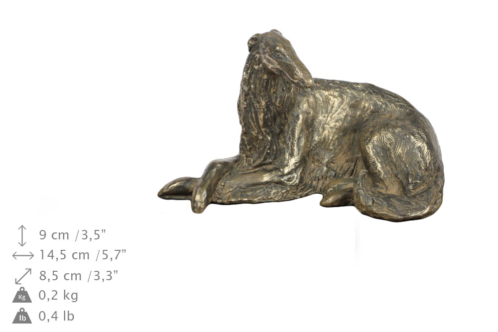 Borzoi leżący urna dla psa