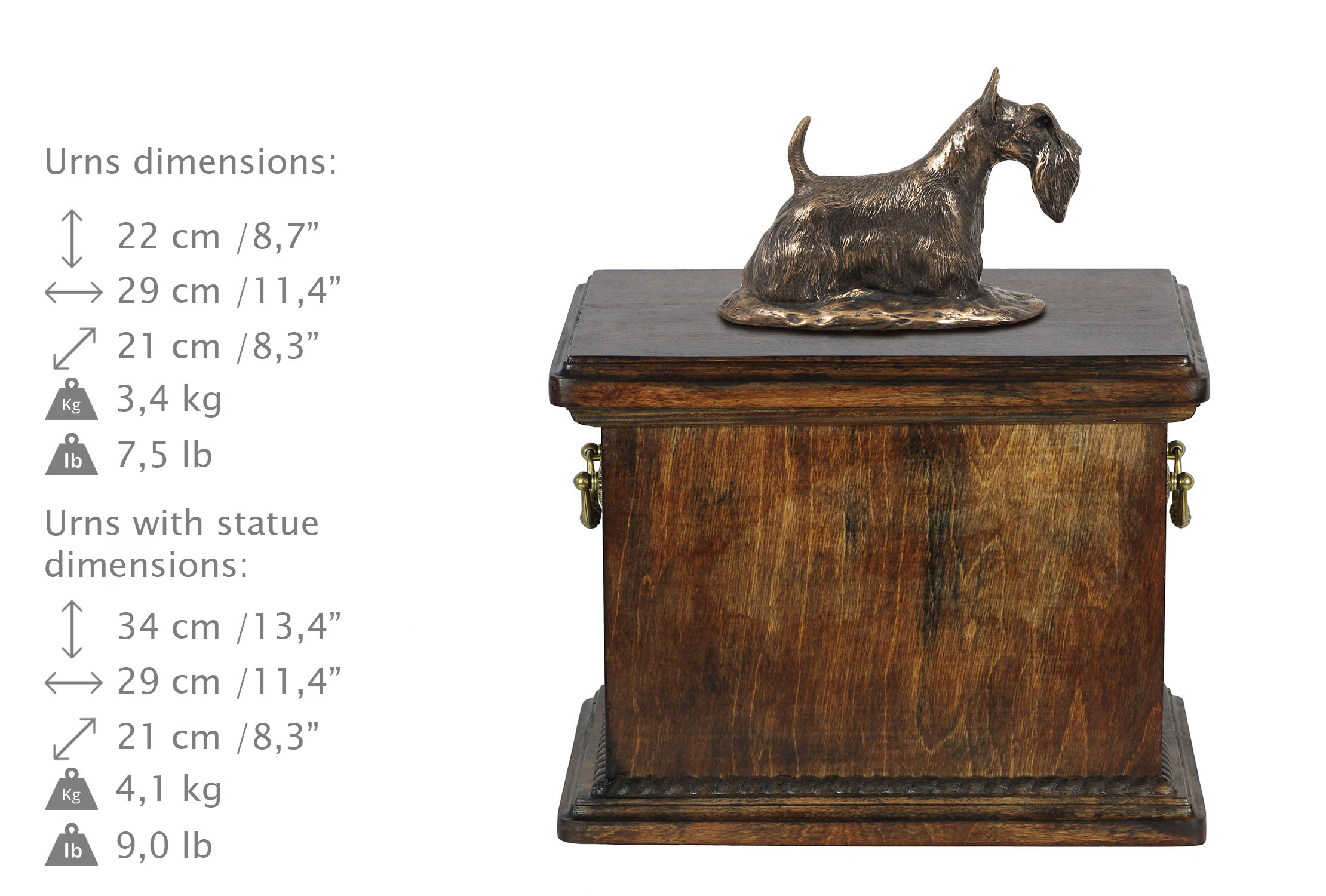 Terrier szkocki urna dla psa