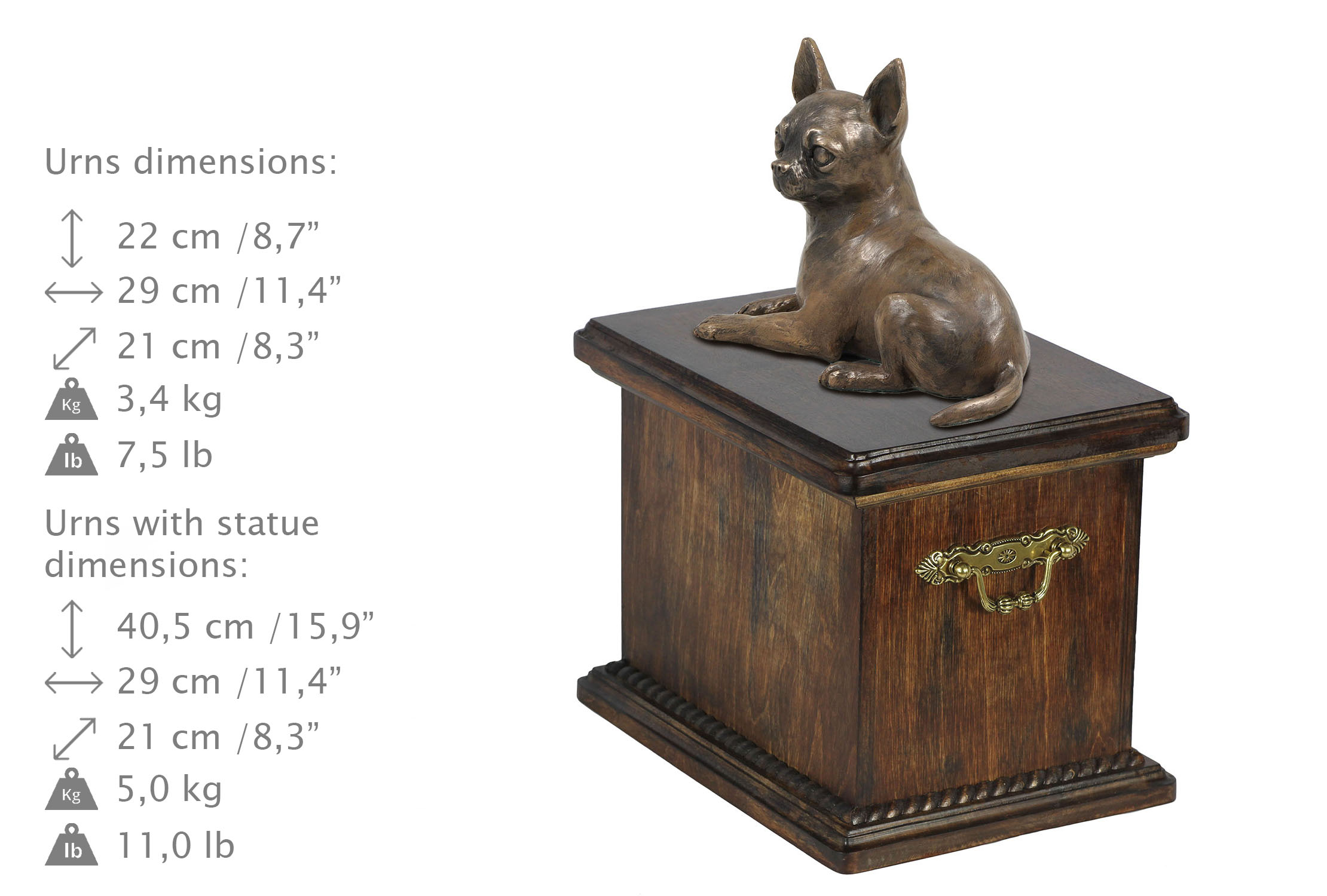 Chihuahua urna dla psa