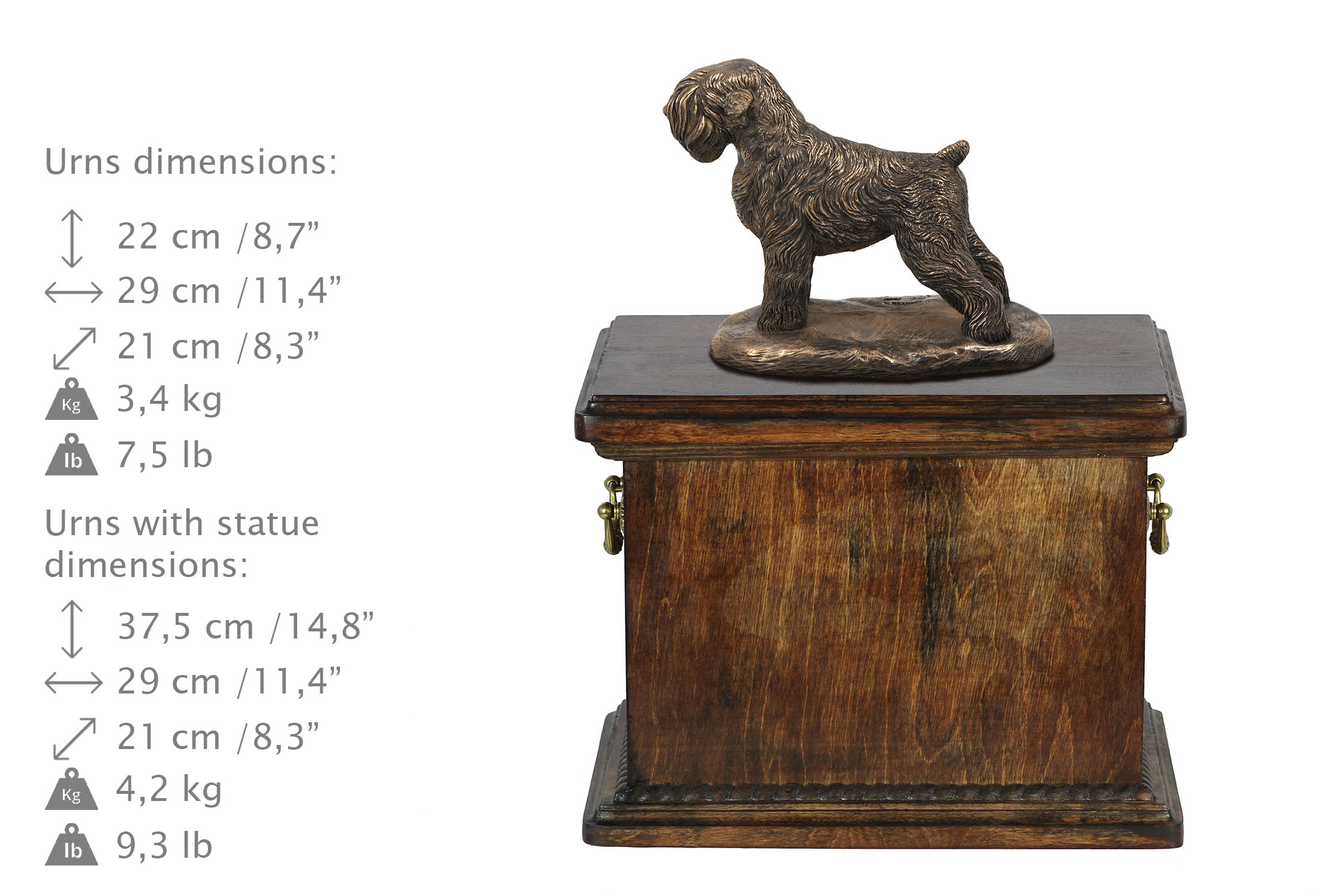 Czarny Rosyjski Terrier urna dla psa