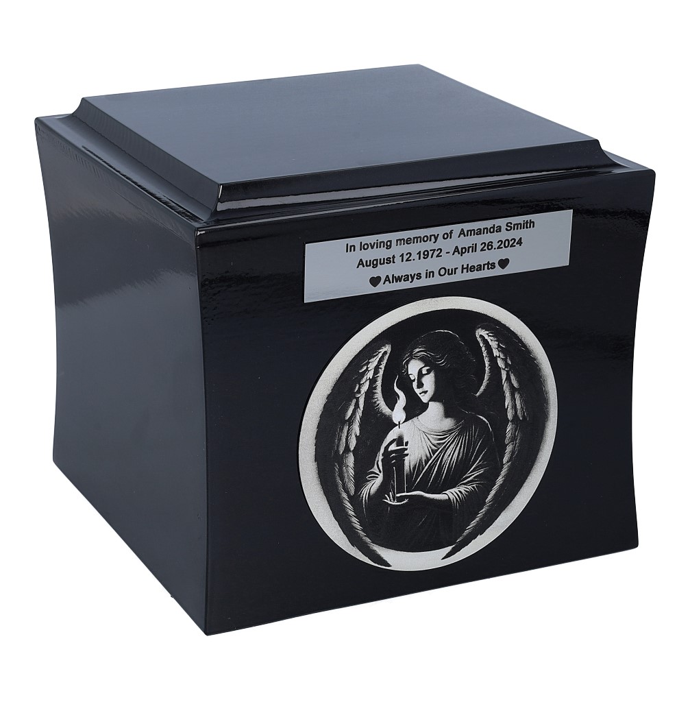 Drewniana Urna z Aniołem