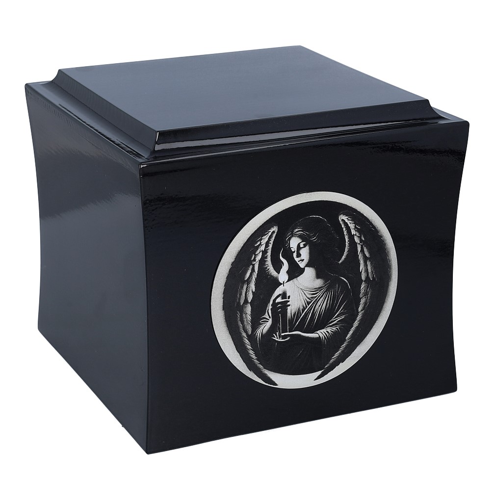 Drewniana Urna z Aniołem