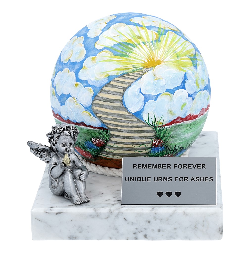 Unikalna ręcznie malowana urna dziecięca.