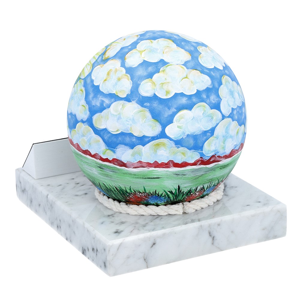 Unikalna ręcznie malowana urna dziecięca.