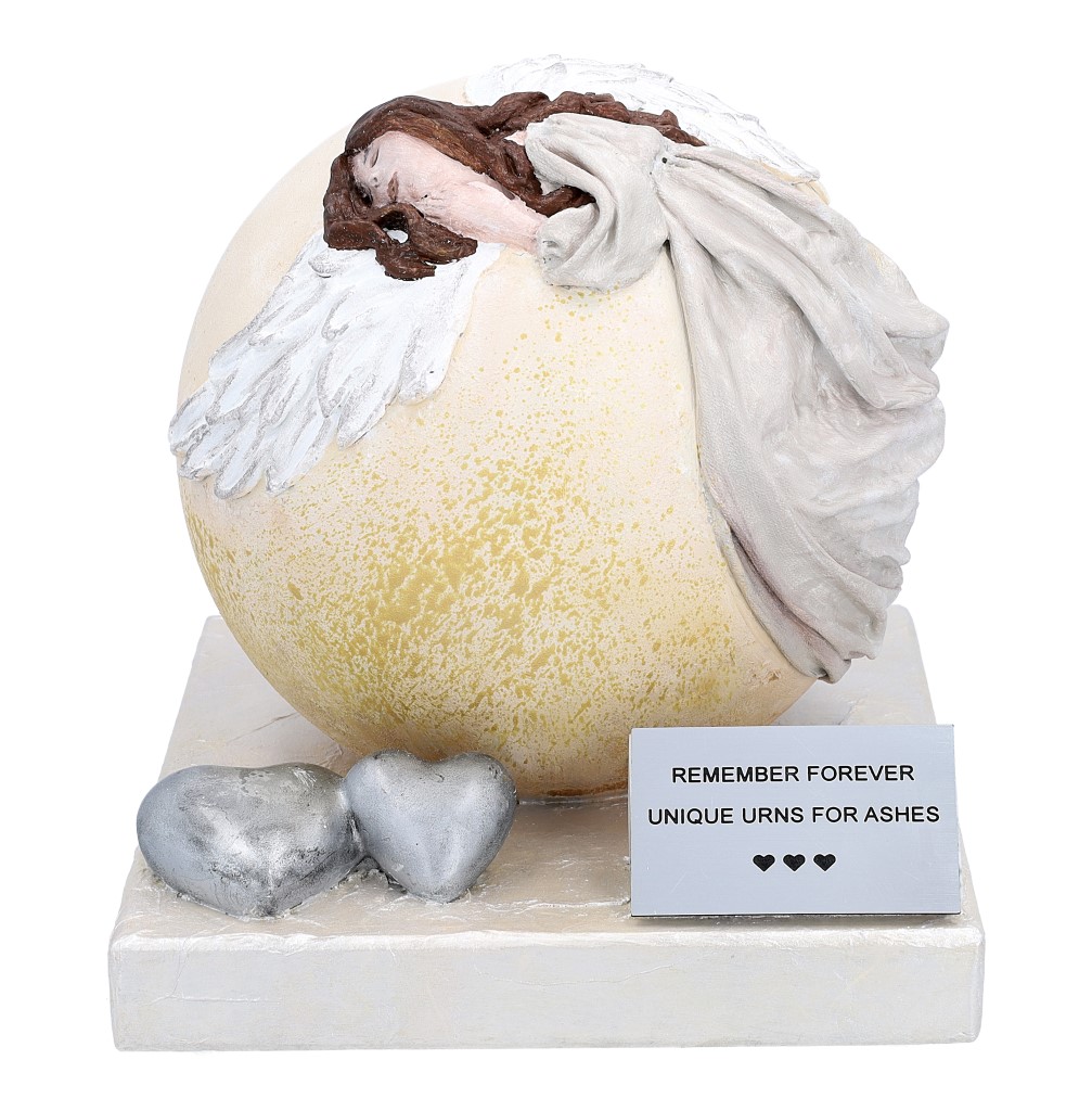 Artystyczna Urna z Aniołem Motyw 3D