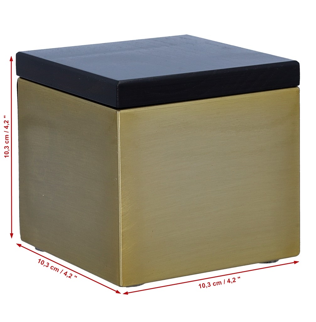 Złoty Relikwiarz – Mini Urna ze Stali Nierdzewnej w Kształcie Pudełka