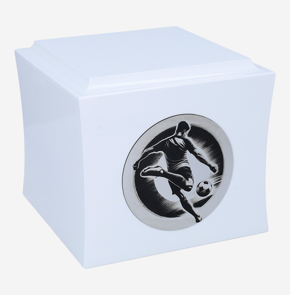 Urna z Motywem Piłki Nożnej – Drewniana Urna dla Piłkarza