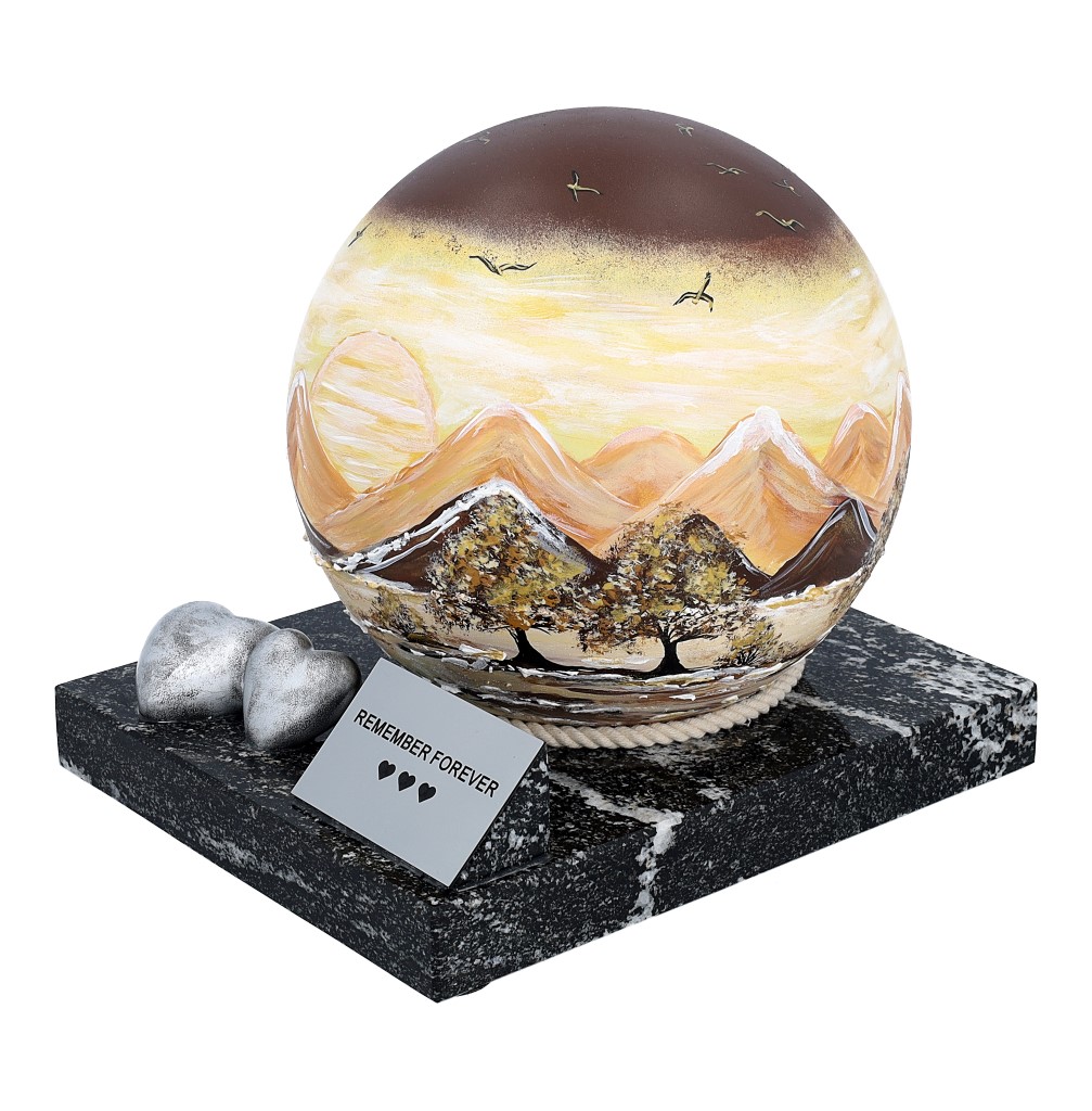 Urna z Motywem Zachodzącego Słońca