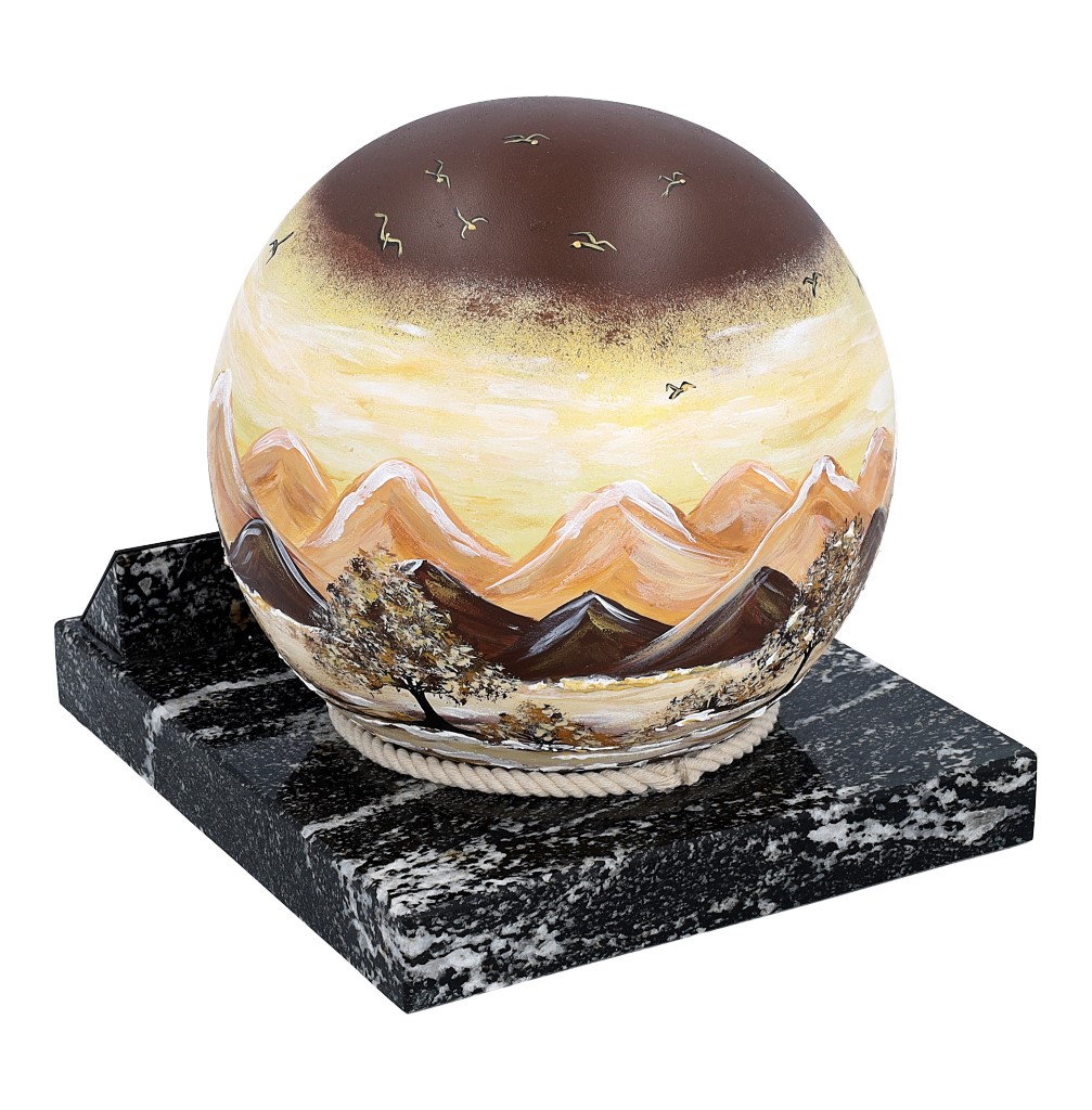 Urna z Motywem Zachodzącego Słońca