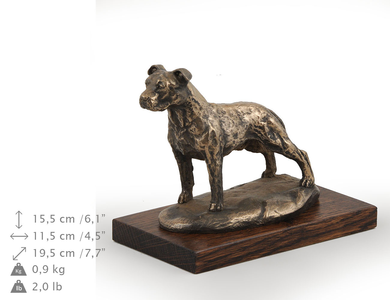 Amerykański Staffordshire Terrier uncropped urna dla psa