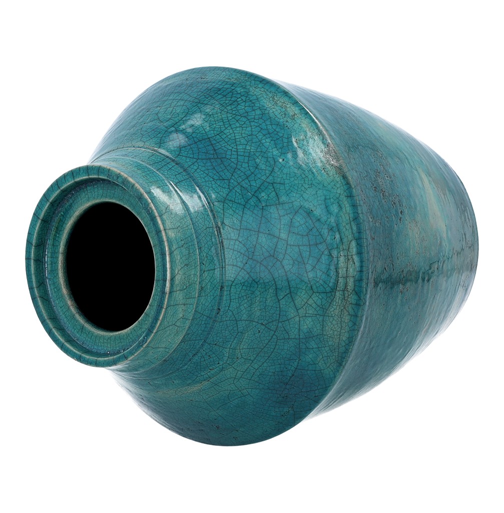 Turkusowa urna na prochy z ceramiki