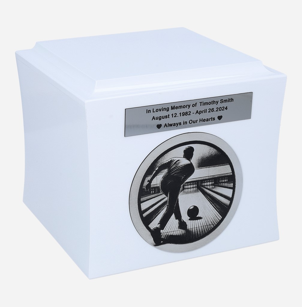 Urna na prochy z motywem kręgli