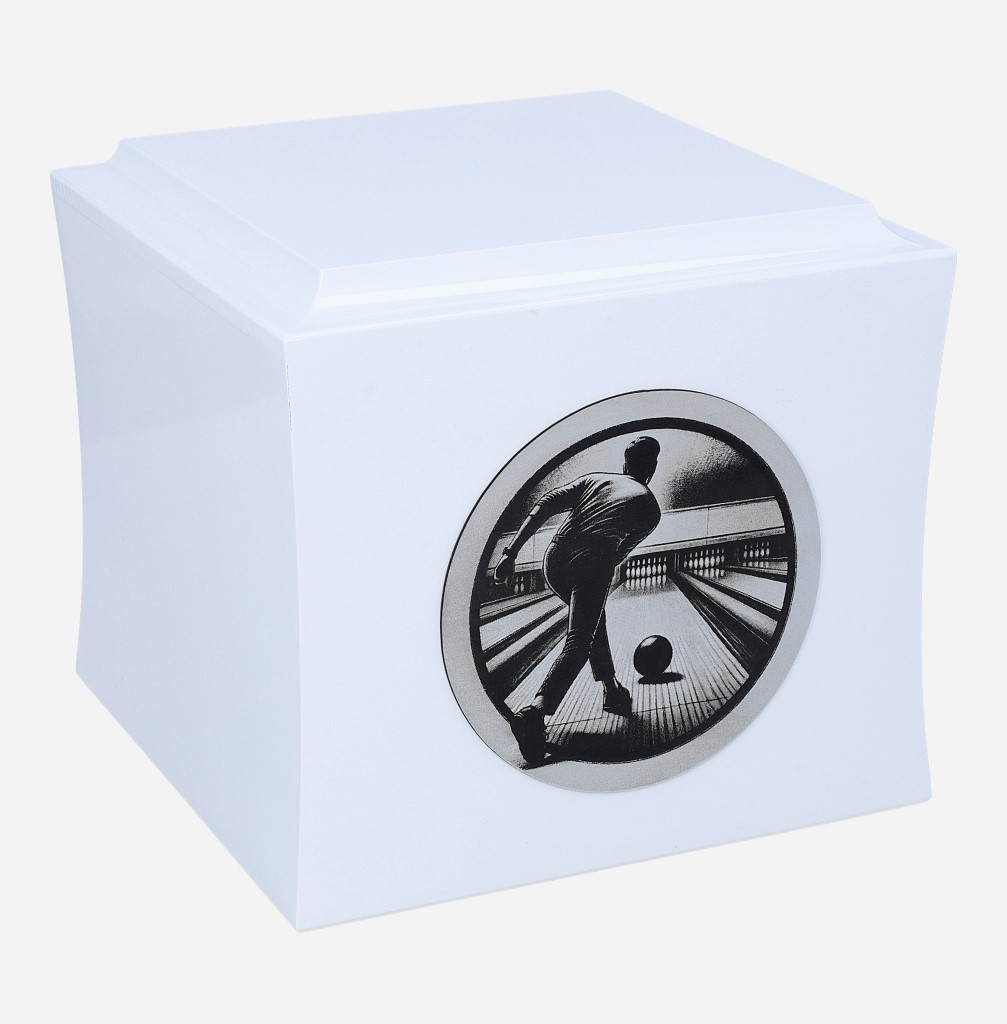 Urna na prochy z motywem kręgli