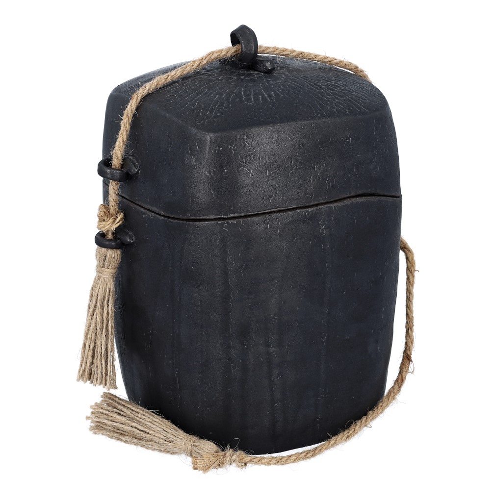 Czarna ceramiczna urna na prochy