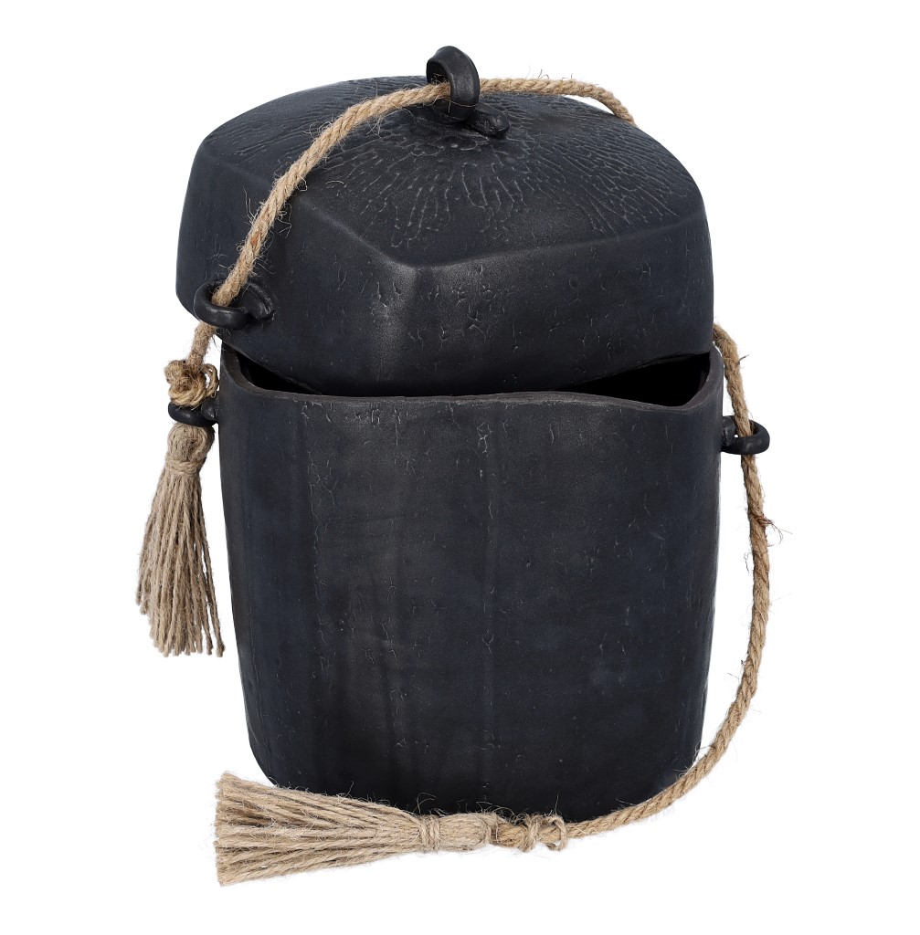 Czarna ceramiczna urna na prochy