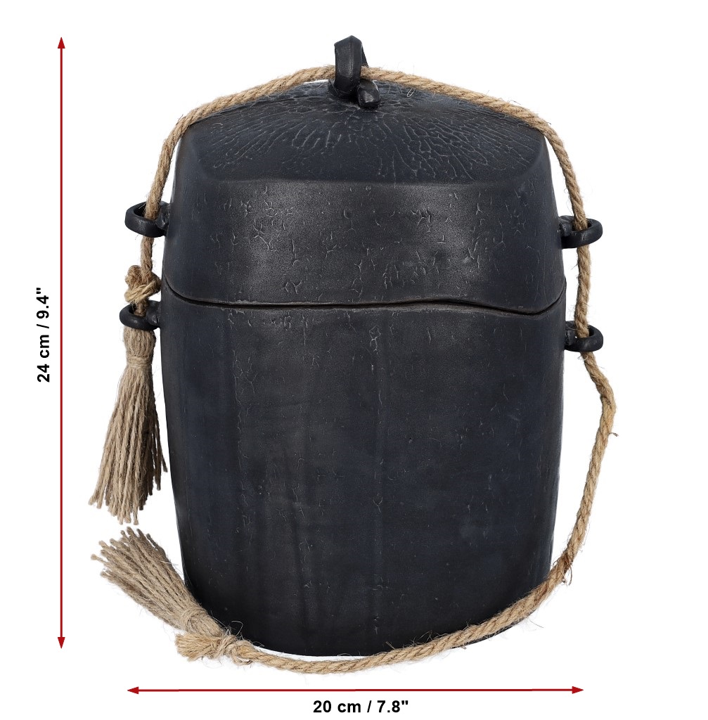 Czarna ceramiczna urna na prochy