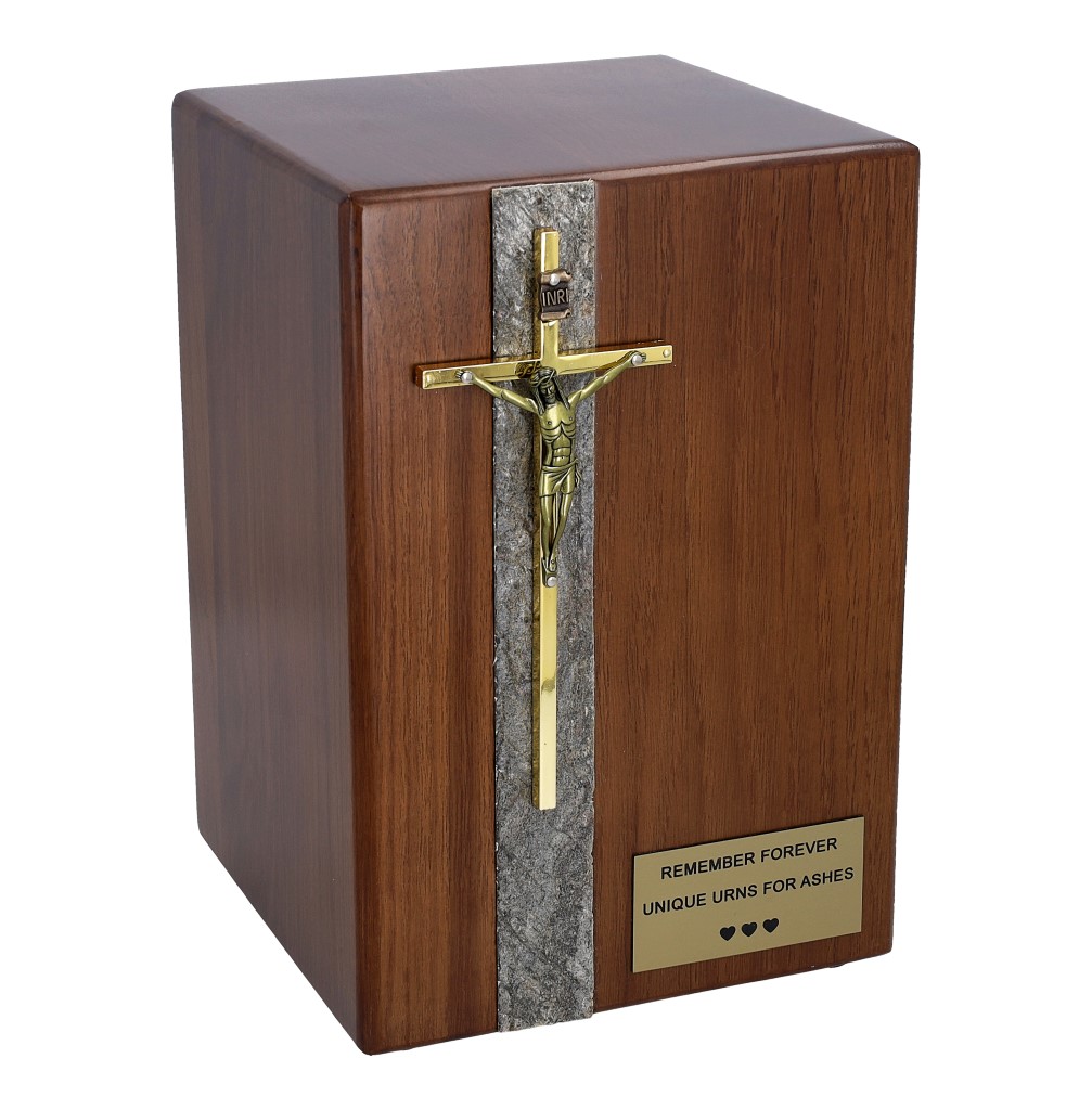 Dębowa urna na prochy wykonana z litego drewna z możliwością personalizacji